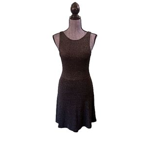 H&M:: deep v back, black sparkle dress, sz2